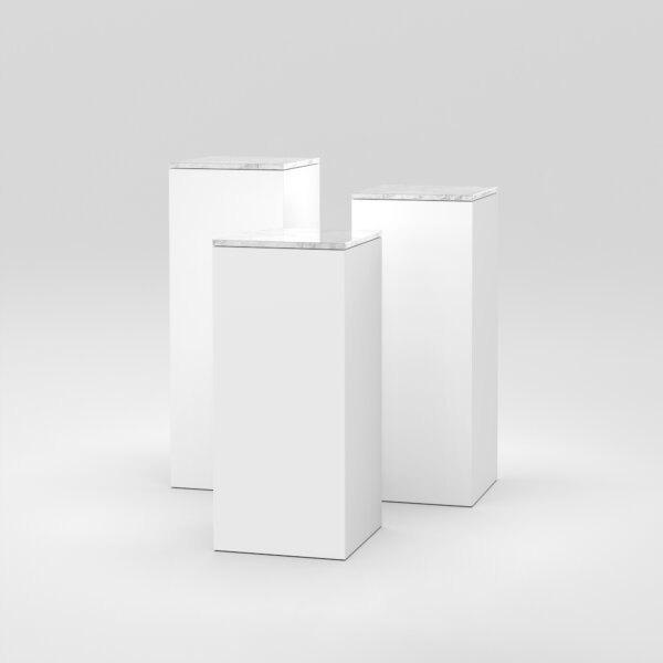 Cube Set 2 / 18″ Square / Bianco Carrara
