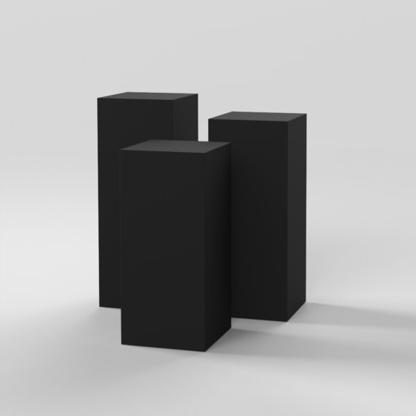 Cube Set 4 / 18″ Square / Black