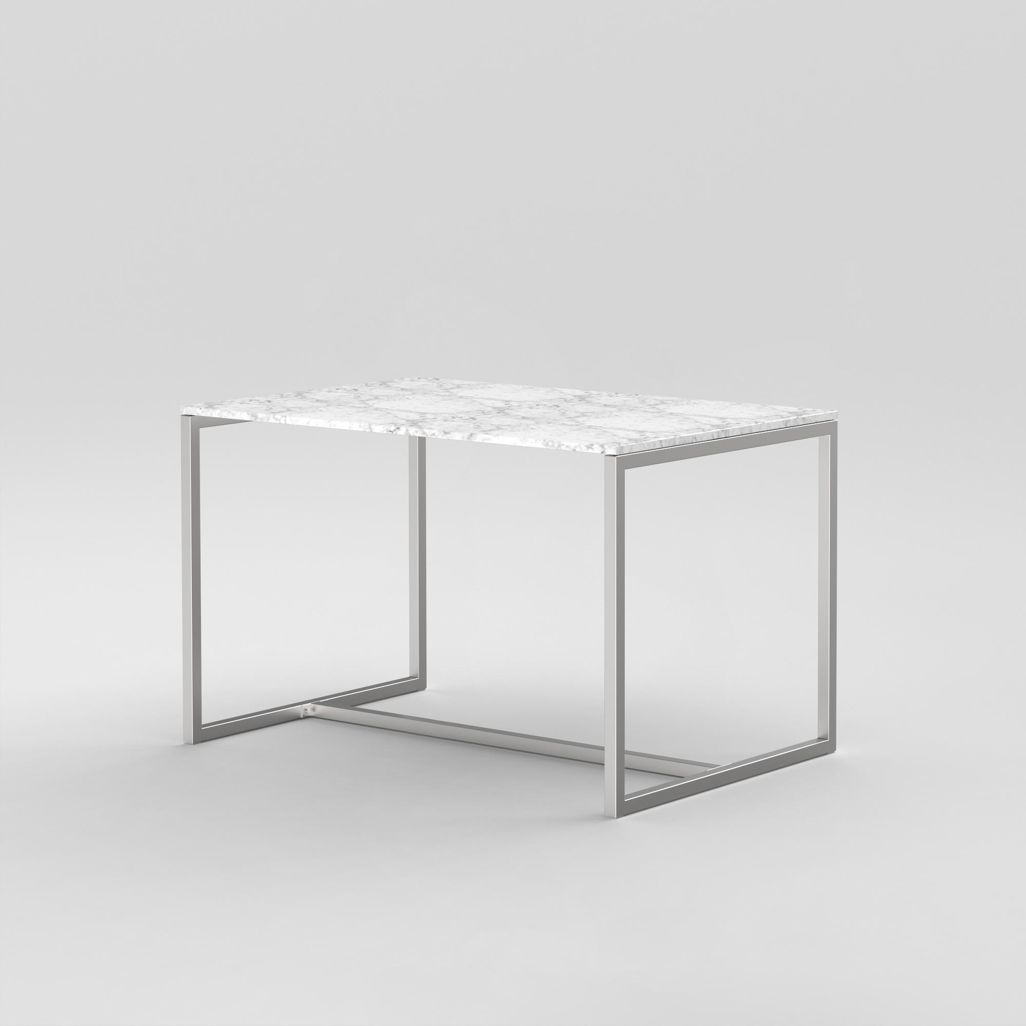Table 3 / Stainless Steel / Bianco Carrara Marble