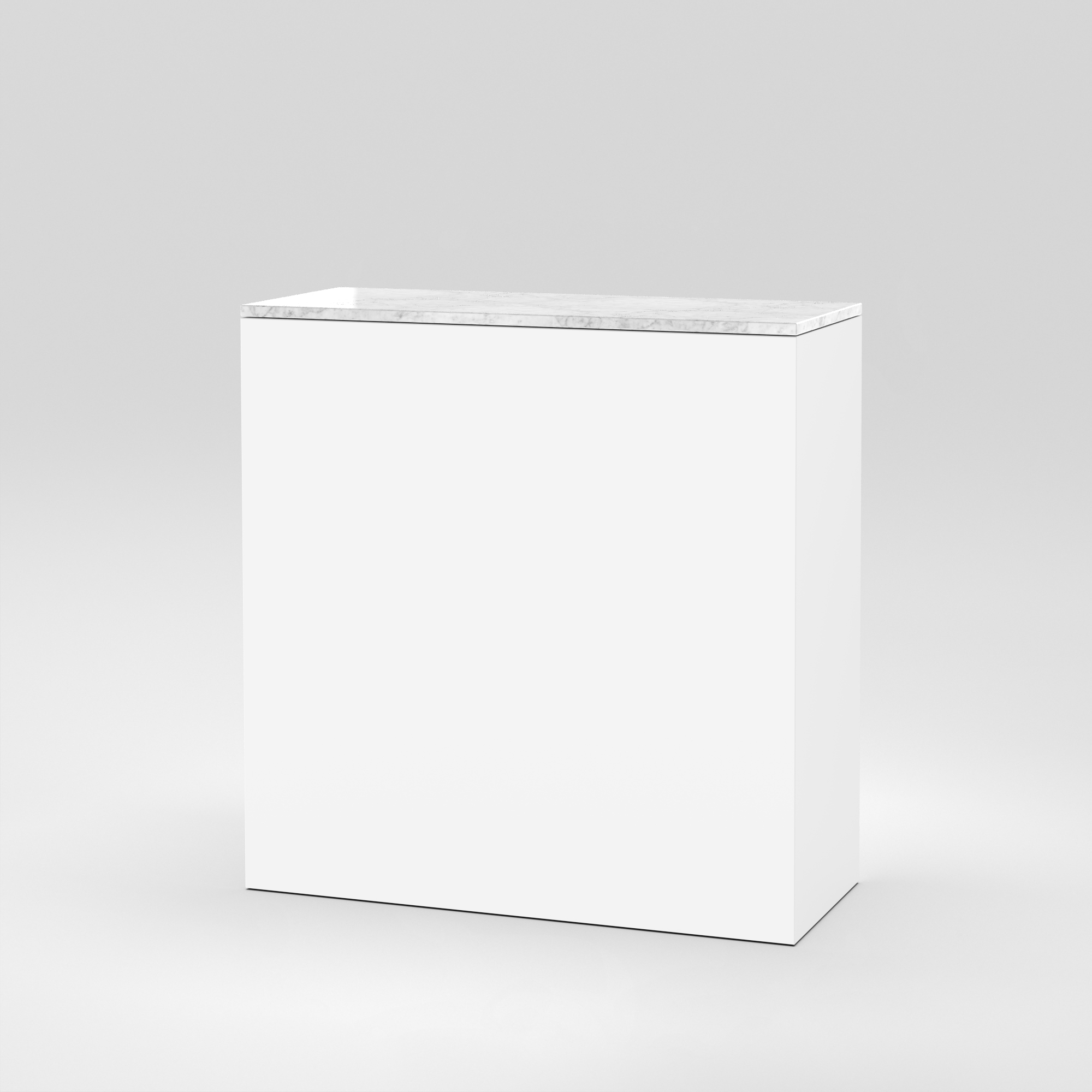 Cube 9 / 39" x 16" x H39" / Bianco Carrara