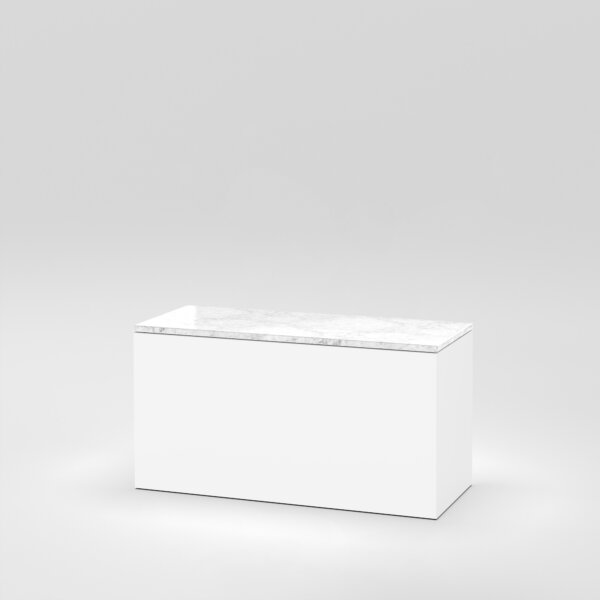 Cube 11 / 39" x 16" x H20" / Bianco Carrara