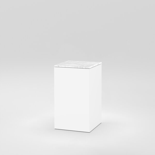 Cube 7 / 18" x 18" x H29" / Bianco Carrara