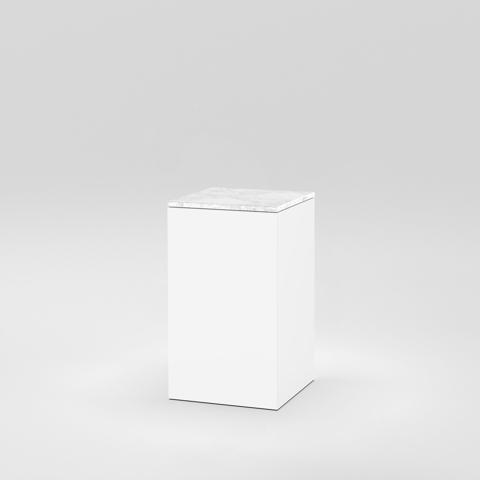 Cube 7 / 18" x 18" x H29" / Bianco Carrara