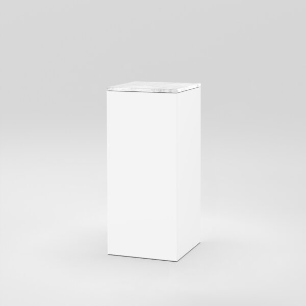 Cube 4 / 18" x 18" x H39" / Bianco Carrara