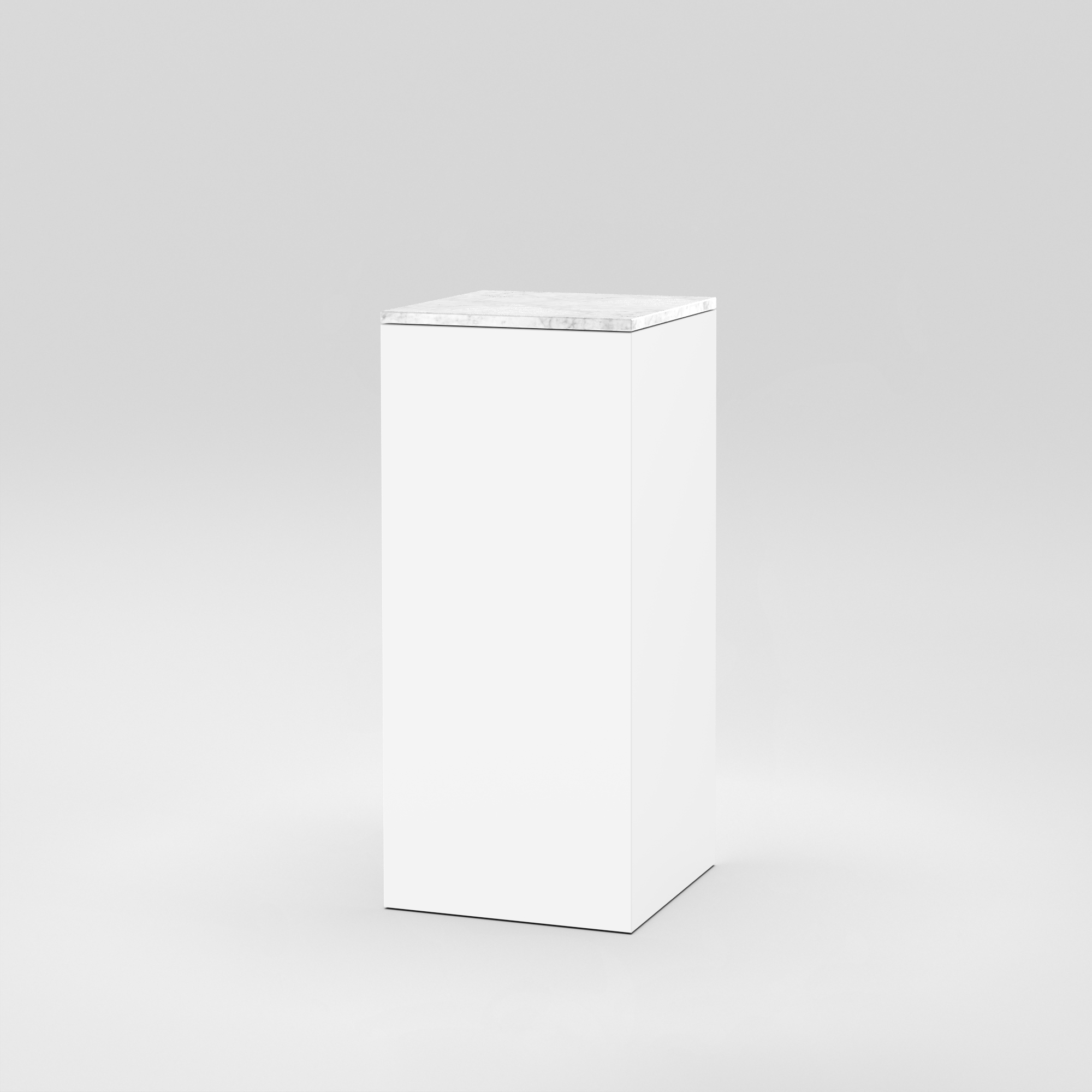 Cube 4 / 18" x 18" x H39" / Bianco Carrara