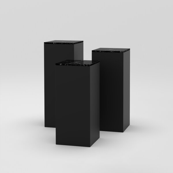 Cube Set 4 / 18″ Square / Black / Nero Marquina
