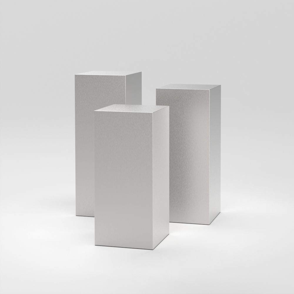 Cube Set 8 / 18″ Square / Brushed Steel