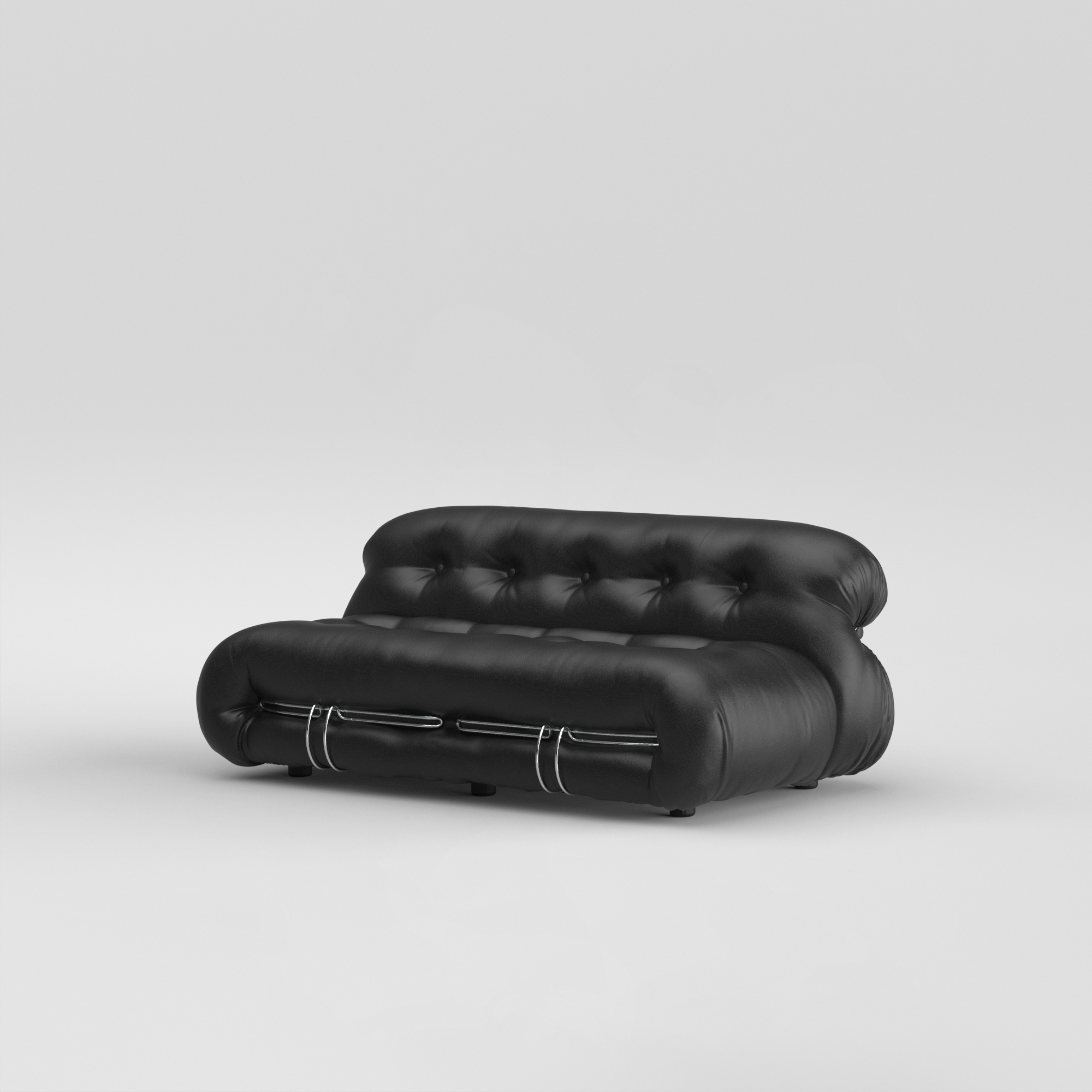 Soriana Sofa / Black / 2-Seater