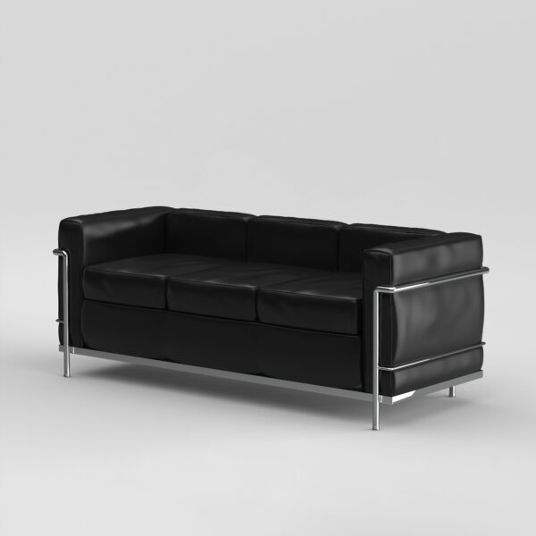 LC2 Sofa / Black / 3-Seater