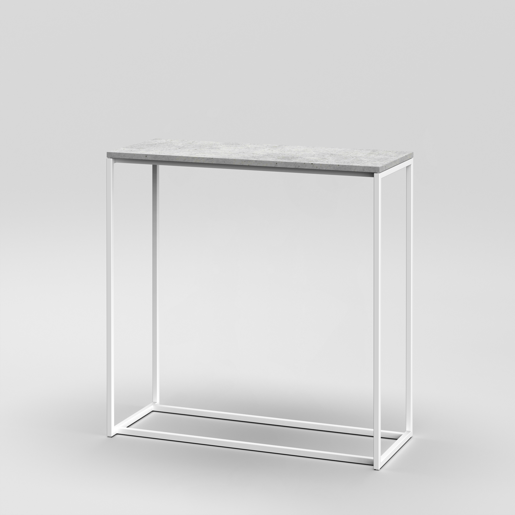 Console 5 / 39" x 16" H: 39" / White / Architectural Concrete