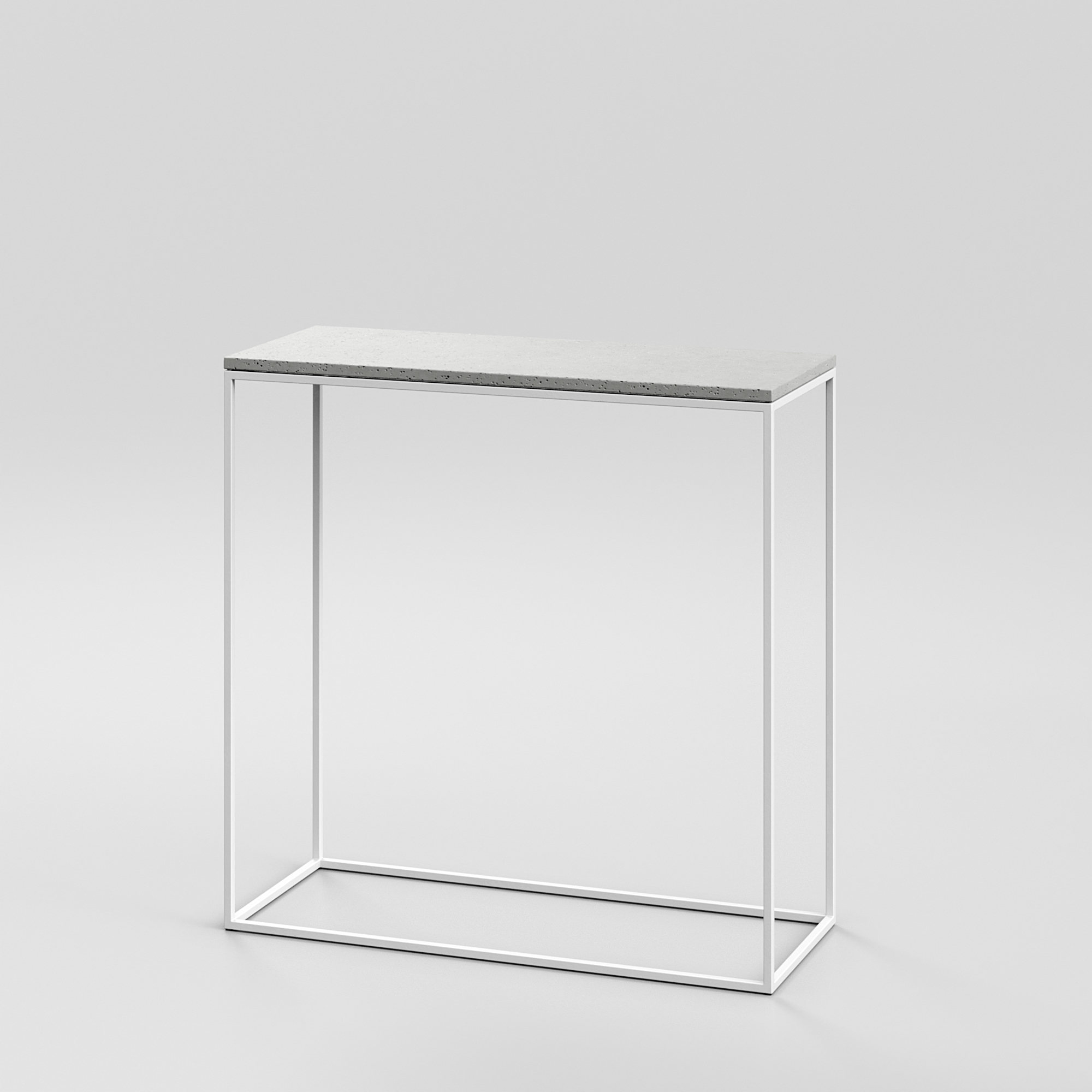 Console 2 / 3'3" x 1'4" / White / Concrete