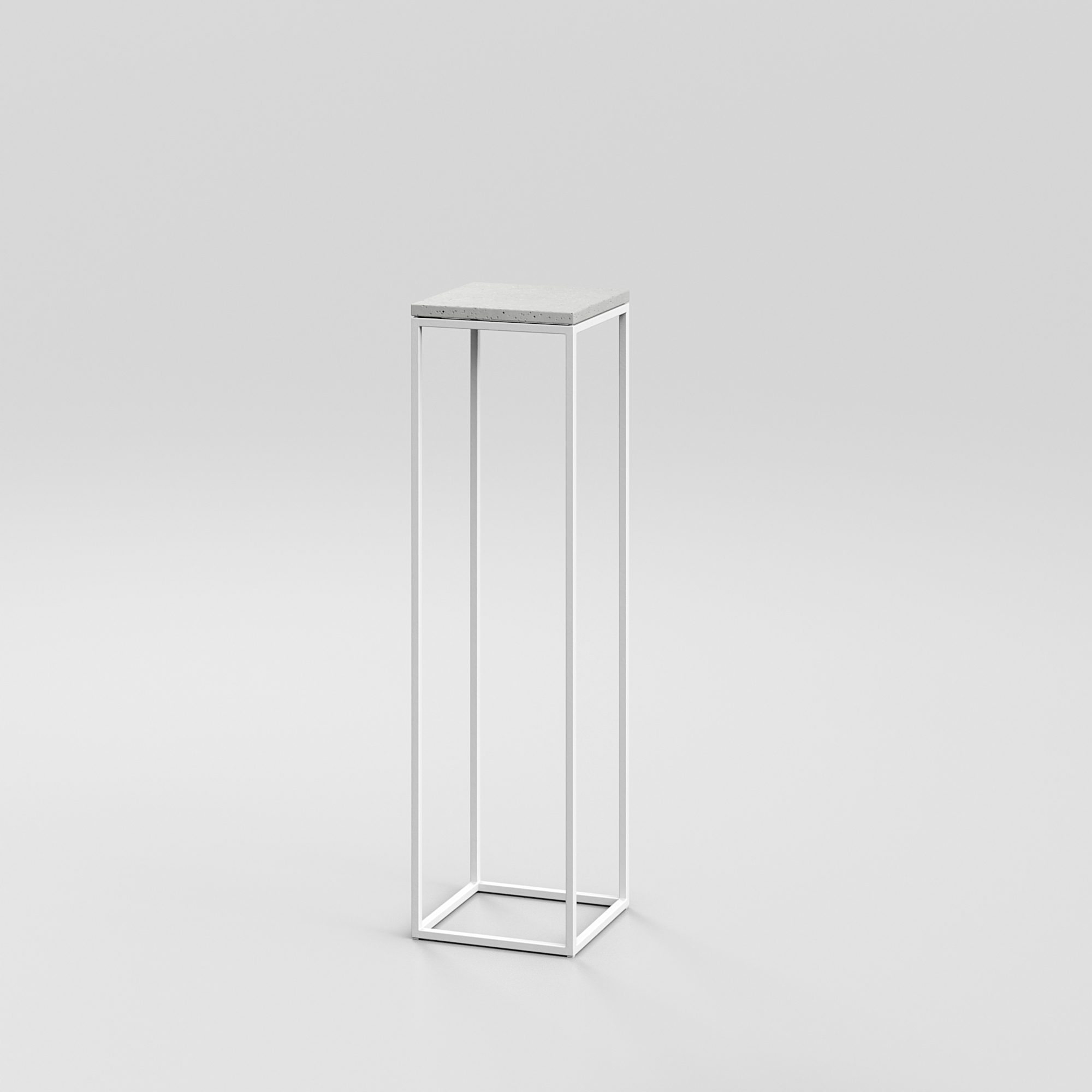 Podium 2 / 1'0" Square / White / Concrete