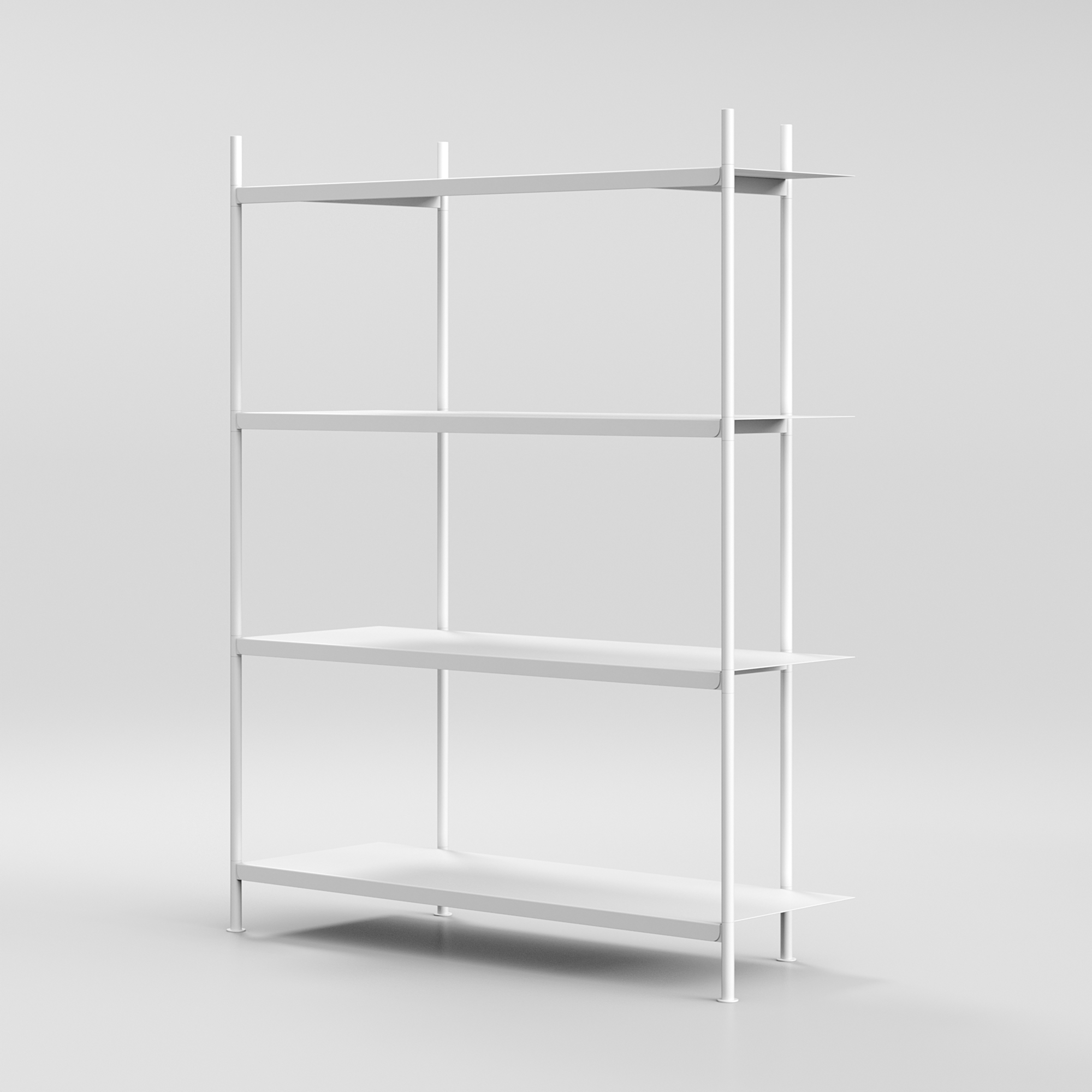 Shelving Set / 4 Levels / White